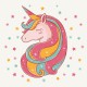 Розпис на полотні "Мрійлива єдиноріжка" Art Craft 15001-AC 30х30 см