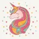 Розпис на полотні "Мрійлива єдиноріжка" Art Craft 15001-AC 30х30 см