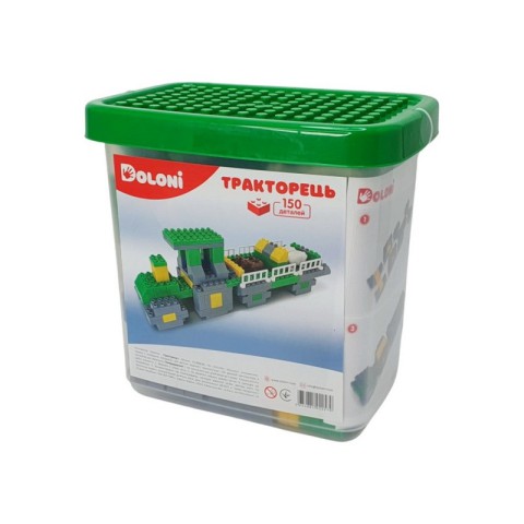Конструктор "Тракторець" 013888/04 в пластиковому боксі, 150 деталей