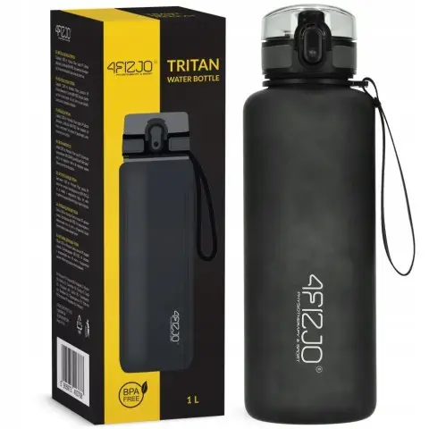 Пляшка для води спортивна 4FIZJO P-5905973403788, 1000 мл, чорний