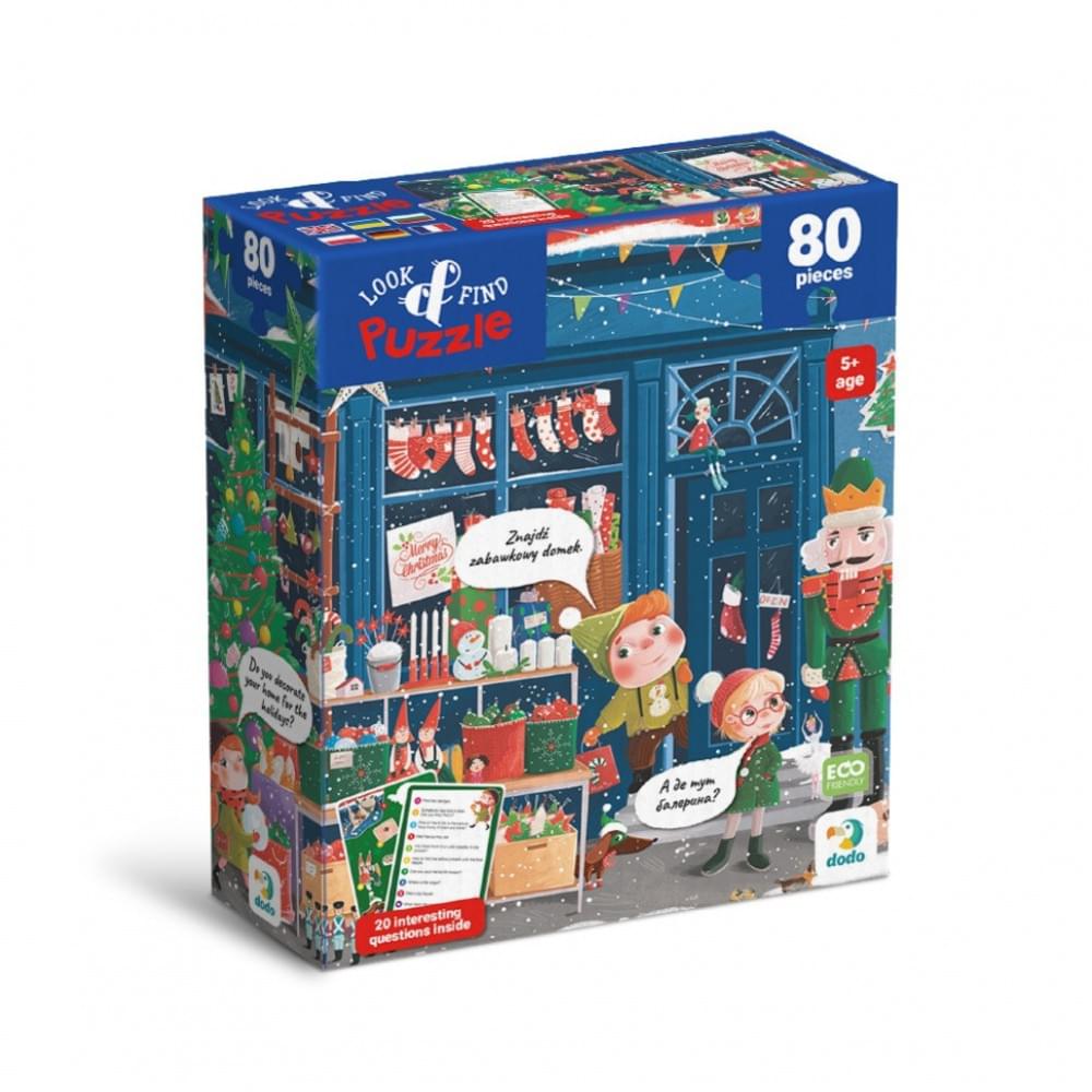 Дитячий пазл Шукай та знаходь "Зимові свята" DoDo Toys 300663, 80 елементів