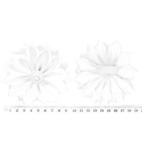 Набір резинок для волосся "Гербера" 0108-387, 6 штук, білий