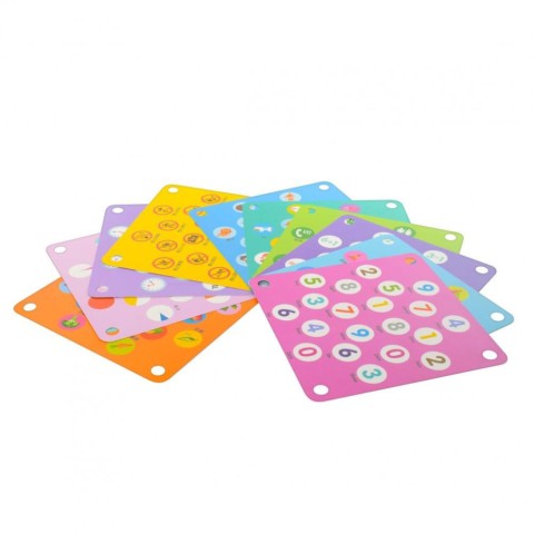Дитяча розвиваюча дерев'яна іграшка MD 2785 карточки 10 шт
