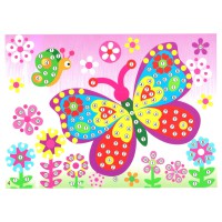 Дитяча мозаїка за номерами "Метелики" 13-126-9 різнокольорові камінчики