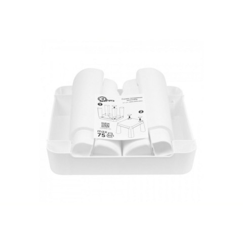 Дитячий табурет 0891TXK білий, до 75 кг 32 х 32 х 28 см