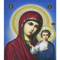 Алмазна мозаїка "Казанська ікона Божої Матері" HEG88125 30х40 см