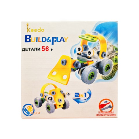 Конструктор Build&Play 2 в 1 "Будівельники" HANYE J-7725, 56 елемента