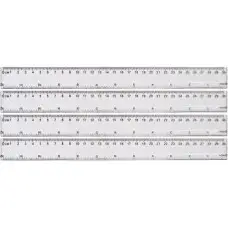 Линейка прозрачная Bambi 8830, пластиковая, 30 см