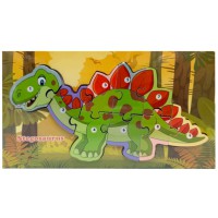 Дерев'яний пазл-вкладиш "Stegosaurus" MD 1924-3, 9 елементів