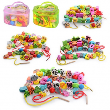 Розвиваюча іграшка Шнурівка намисто MD 0344 в банці Розвиваюча іграшка Шнурівка намисто MD 0344 в банці