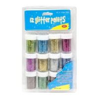 Набір декоративного глітеру для творчості DSCN9531, 20 грам, 12 баночок