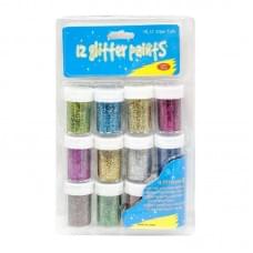 Набір декоративного глітеру для творчості DSCN9531, 20 грам, 12 баночок