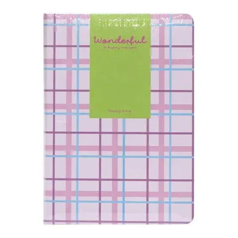 Блокнот A6 "Wonderful" 6701-1 твердий перепліт, 2 закладки та 2 гумки для ручок 80 аркушів 10х14,5 см Рожевий
