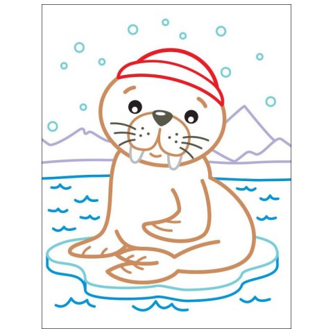 Дитячі кольорові розмальовки "Пінгвіненя" 18701, 2-3 роки