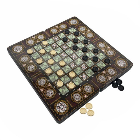 Набір настільних ігор "Шахи 3 в 1" Set3 NE-SP-SET-14 нарди, шашки, 40х40 см