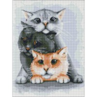 Алмазна мозаїка "Маленькі улюбленці" Ідейка AMO7134 30х40 см