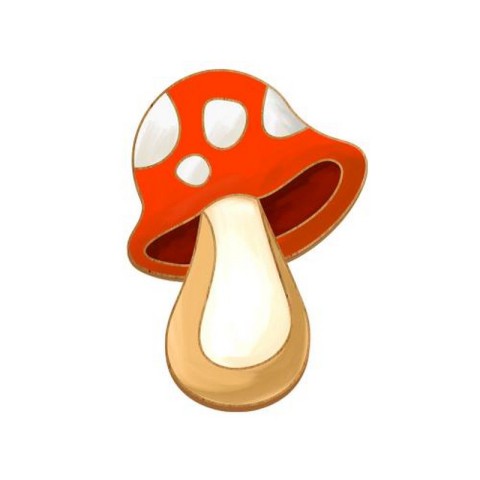 Заготовка брошки для розфарбовування "Веселий мухомор" FDZB-098