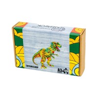 Фігурний дерев'яний пазл A3 "Тиранозавр Рекс" PuzA3-00718, 129 елементів