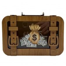 Дерев'яна скарбничка валіза "Долар" 3240-15-003 розмір 24х17 см Дерев'яна скарбничка валіза "Долар" 3240-15-003 розмір 24х17 см