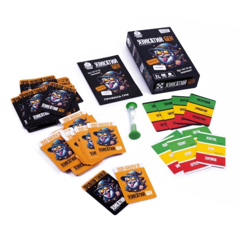 Карткова гра "Язикатий Бен" VT5903-04, 100 карток, пісочний годинник