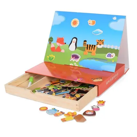 Дерев'яна розвиваюча іграшка Дощечка MD 1852-1 магнітна, для малювання