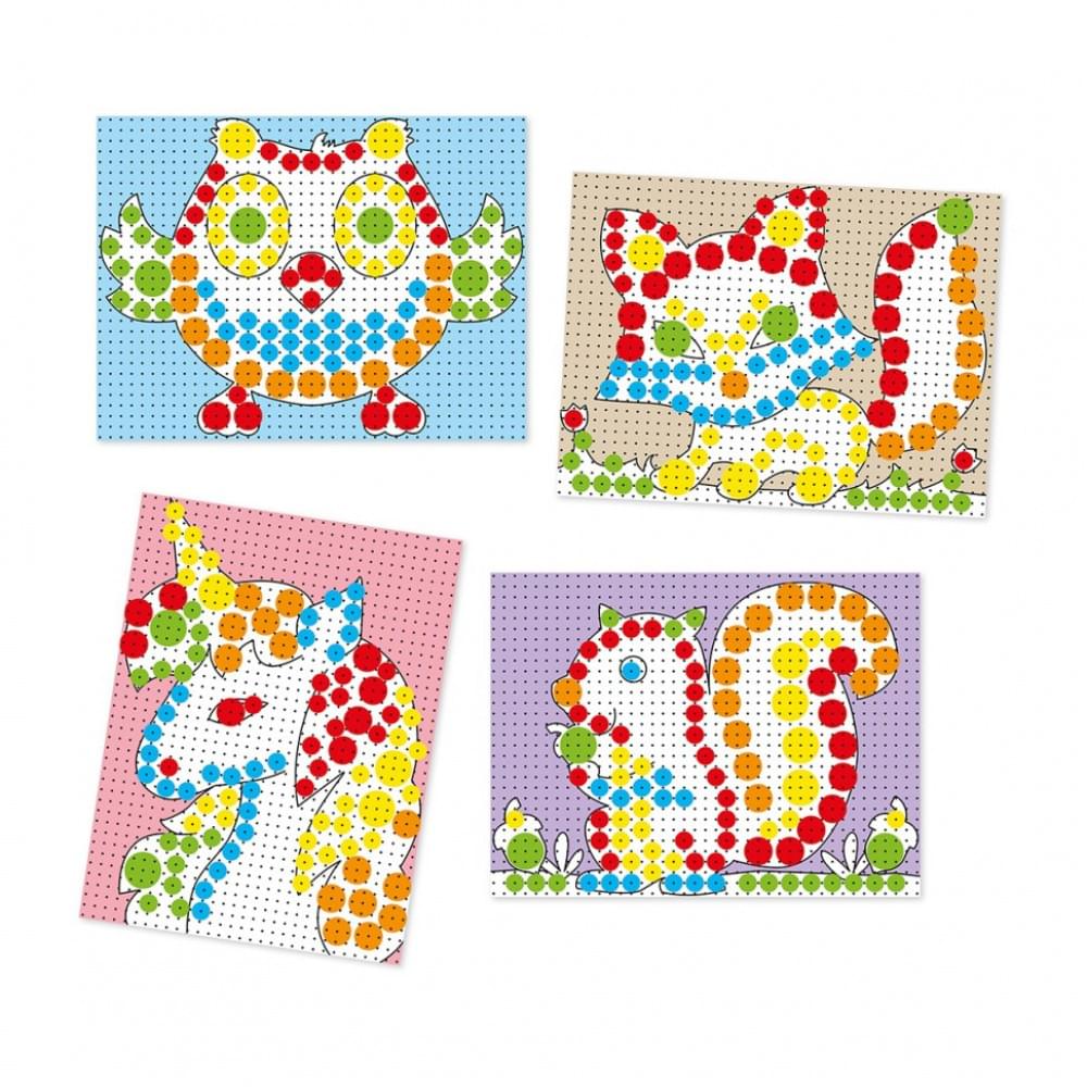 Розвиваючий набір мозаїки Quercetti 0920-Q, дошка 22х16 см 160 штук