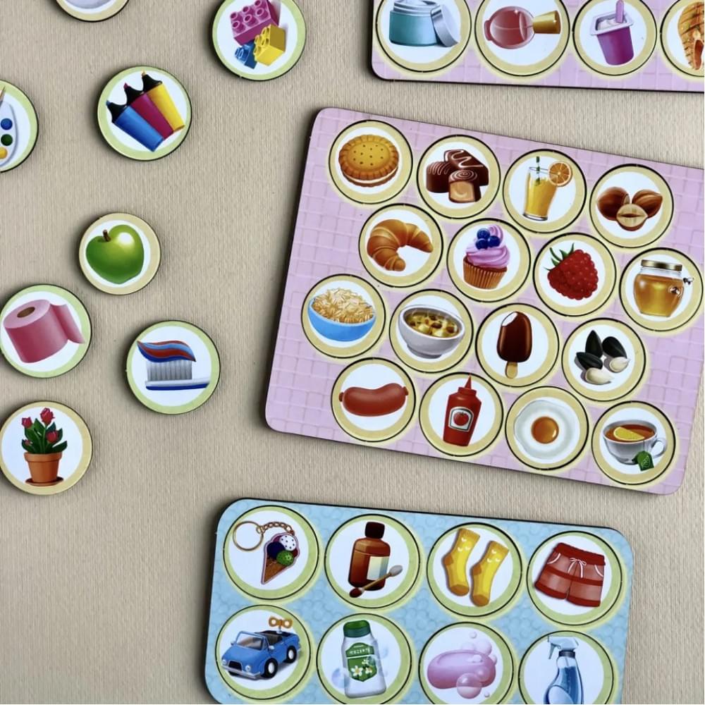 Дерев'яна настільна гра "Їстівне-неїстівне" Ubumblebees (ПСФ091) PSF091 сортер-комодик