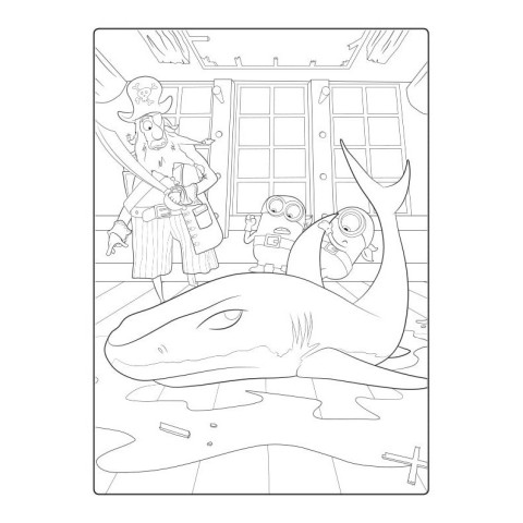 Розмальовка Посіпаки "Посіпаки-пірати" 1433003 з наліпками