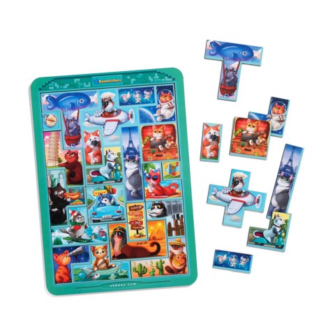 Дерев'яний сортер "Тетріс великий - Котики" (ПСД125) PSD125