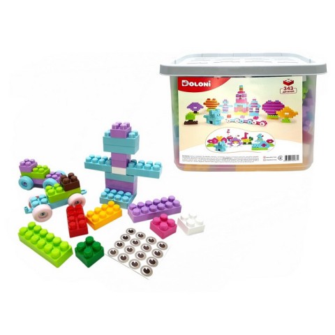 Дитячий блочний конструктор "Набір для дівчаток" 013999/02, 343 деталі