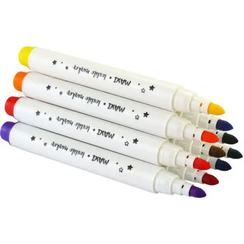 Набір маркерів по тканині MX15242, 12 кольорів