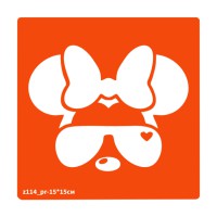 Трафарет для біо-тату Мінні Маус z114_pr-15*15см, розмір 15х15см