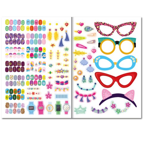 Дитяча книжка з наліпками студія краси "Nail art accesories" РМ-76-04