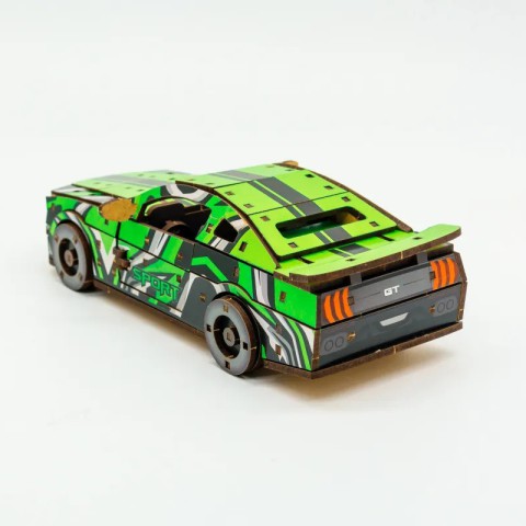 Дерев'яний 3D конструктор Mustang GT Puz-00640, 162 деталей