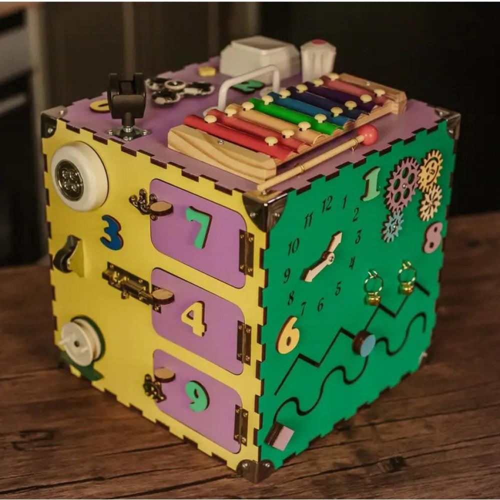 Розвиваюча іграшка Бізікуб Temple Group TG200123 30х30х30смРізнокольоровий