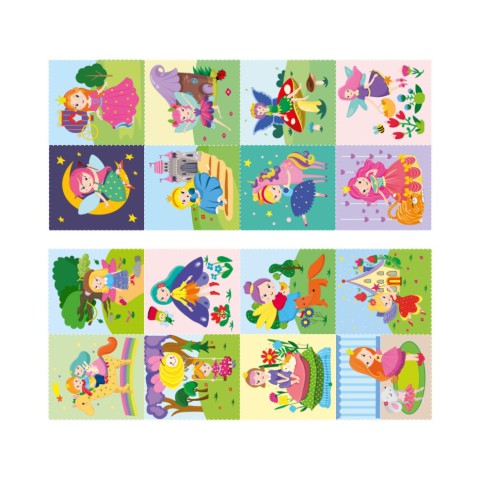 Дитяча розмальовка "Принцеси та феї" РМ-68-04, 16 наліпок