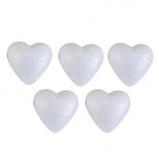 Набір пінопластових заготовок "Серця" 740614 в наборі 5 шт 70 мм