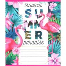 Зошит учнівський "Рожевий фламінго" 012-500059K-3 в клітинку, 12 аркушів (959050)