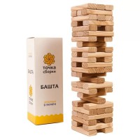 Настільна гра "Вежа класична" Точка складання GTS16 дерево, 54 бруска