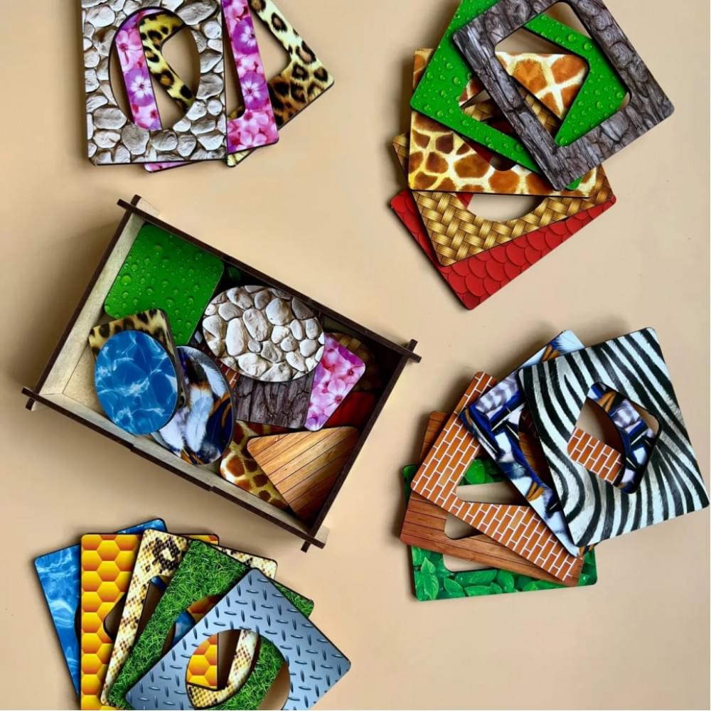 Дерев'яні Дощечки Сегена "Пер'я" Ubumblebees (ПСД086) PSD086 з візерунками