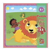 Дитячий пазл "Зоопарк" LZ02, 12 елементів 20 х 21 см