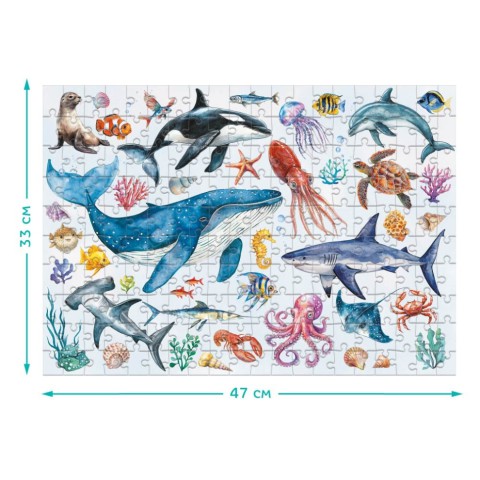 Дитячий пазл Монтессорі "Океанічні тварини" DoDo Toys 300630, 200 елементів