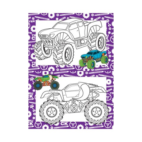 Книжка розмальовка "Круті джипи" РМ-48-54 с цветными подсказками