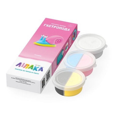 Набір самозатвердіючого пластиліну Екзотичні тварини Гастропод ЛІПАКА 30125-UA01