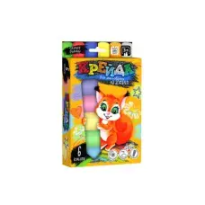 Детский мел для рисования на асфальте большой MEL-01-04, 6 шт