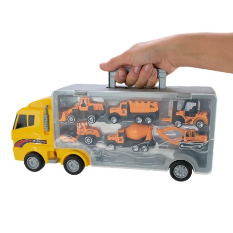 Дитячий трейлер із машинками PS006-4 у наборі 6 машинок