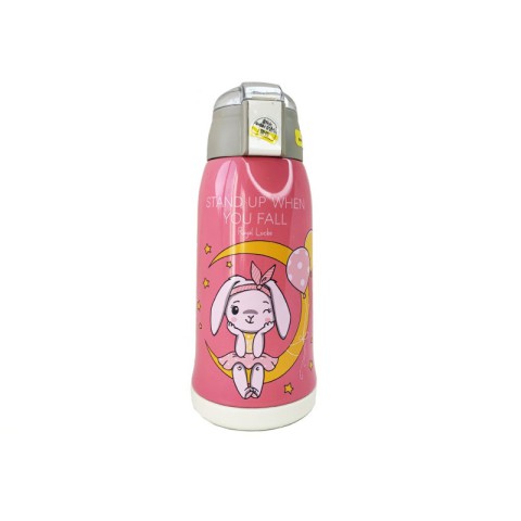 Дитячий термос-поїльник "Зайчик" MGZ-0324(Pink) з індикатором температури 550 мл