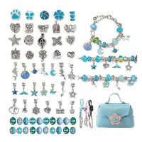 Набір для створення браслетів і підвісок B4343(Blue) із шармами