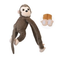М'яка іграшка Мавпа YG0283 з липучками на двох лапках Світло-коричневий