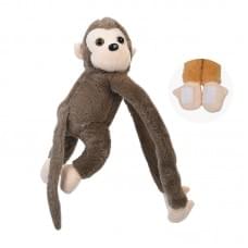 М'яка іграшка Мавпа YG0283 з липучками на двох лапках Світло-коричневий